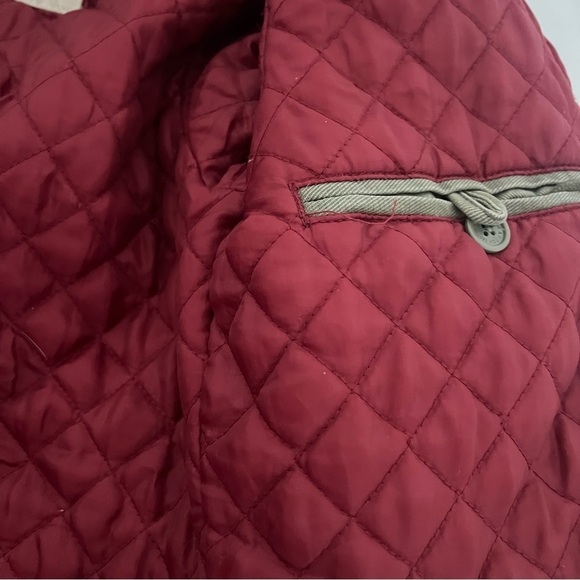 Abercrombie & Fitch Women's Parka Jacket Size Med Quilted Faux Fur Hood Vintage - Picture 7 of 13